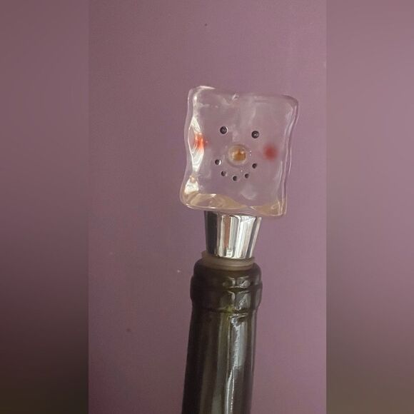 Department 56 Ice Cube Snowman Bottle/Wine Stopper Christmas Holiday Winter - Picture 5 of 5